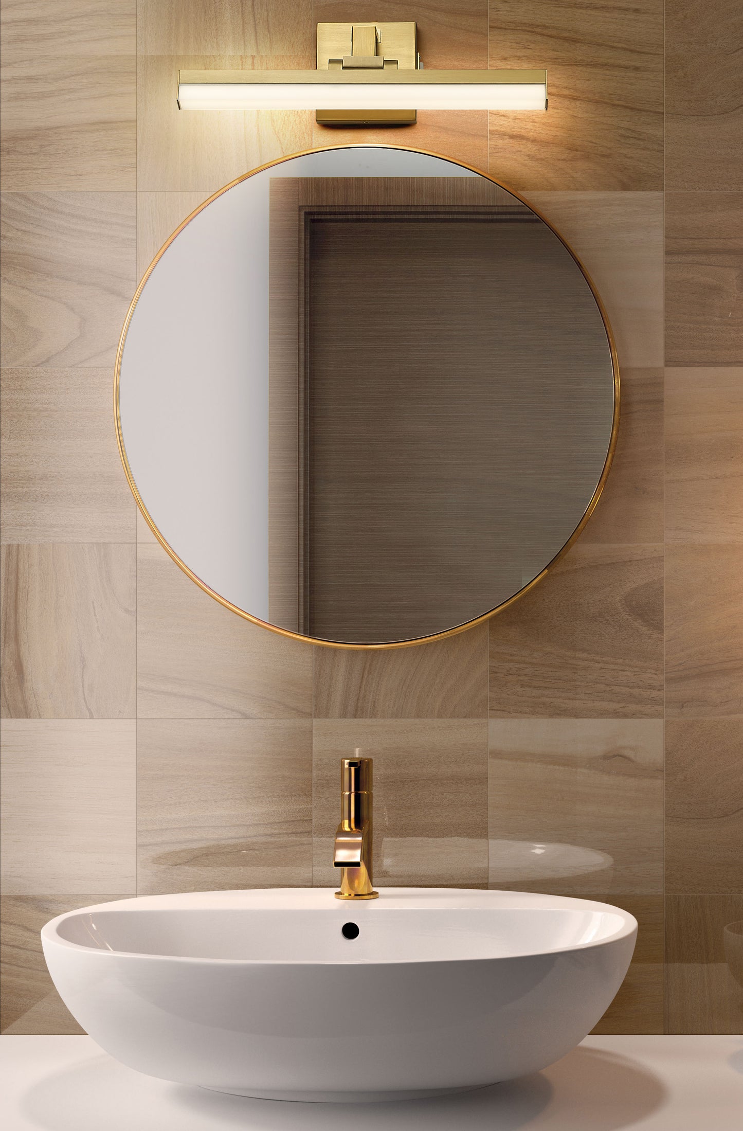 1009-18W-MGLD-LED - Liam 1 Light 18" Vanity - Modern Gold