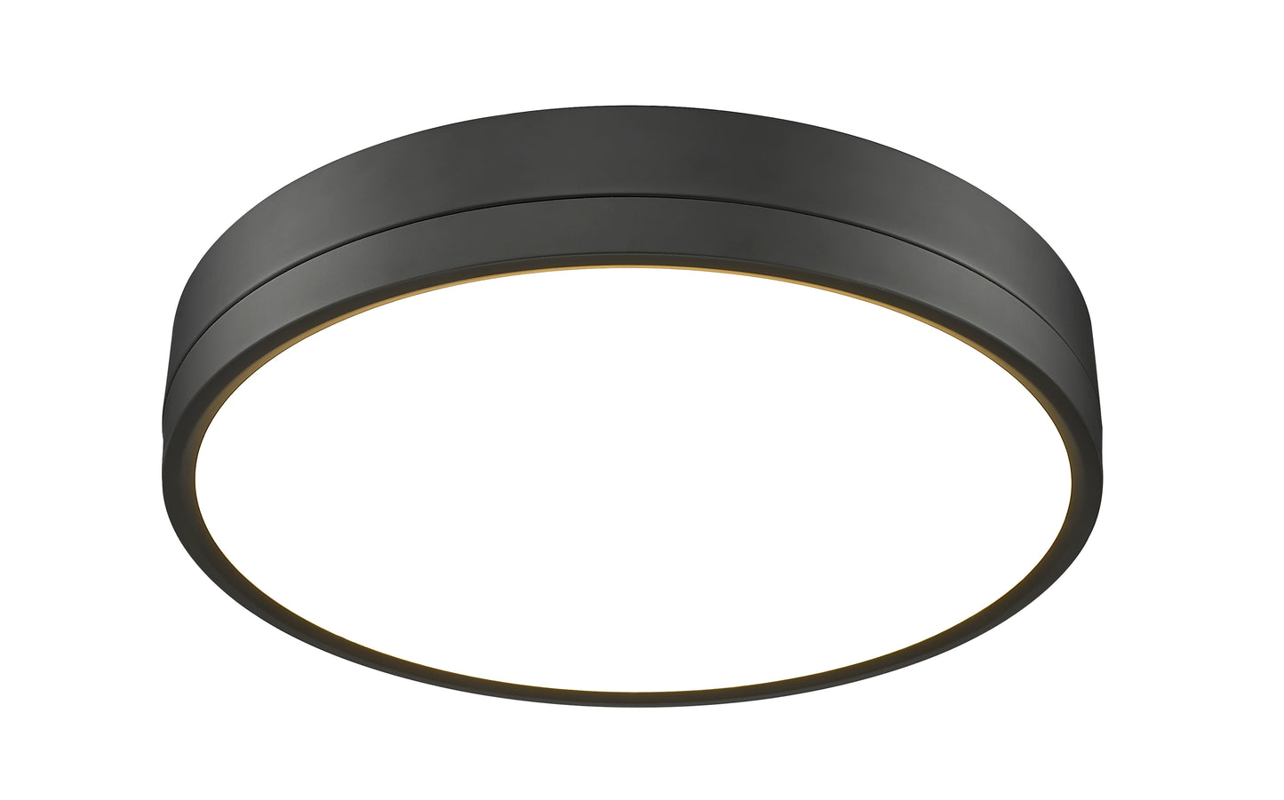 1006F16-MB-LED - Algar 1 Light Flush 16" Mount - Matte Black