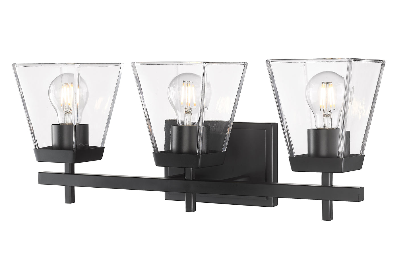 819-3V-MB - Lauren 3 Light 22" Vanity - Matte Black