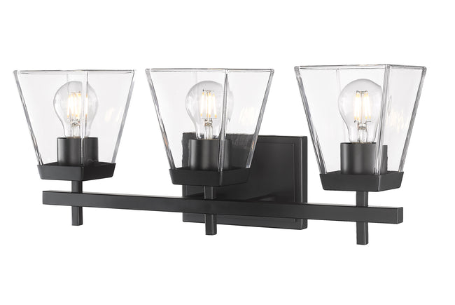 819-3V-MB - Lauren 3 Light 22" Vanity - Matte Black