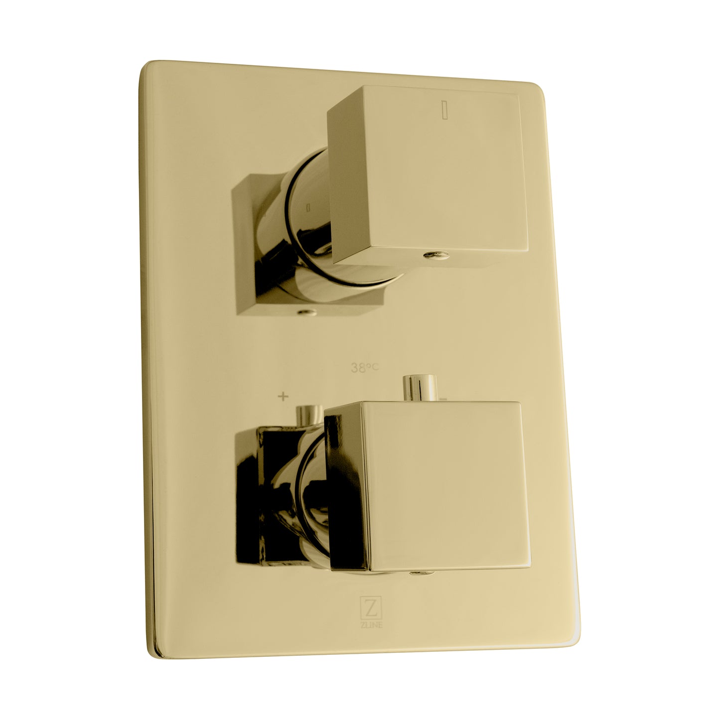 CBY-SHS-T3-PG - Autograph Edition Crystal Bay Thermostatic Shower System with Body Jets in Polished Gold
