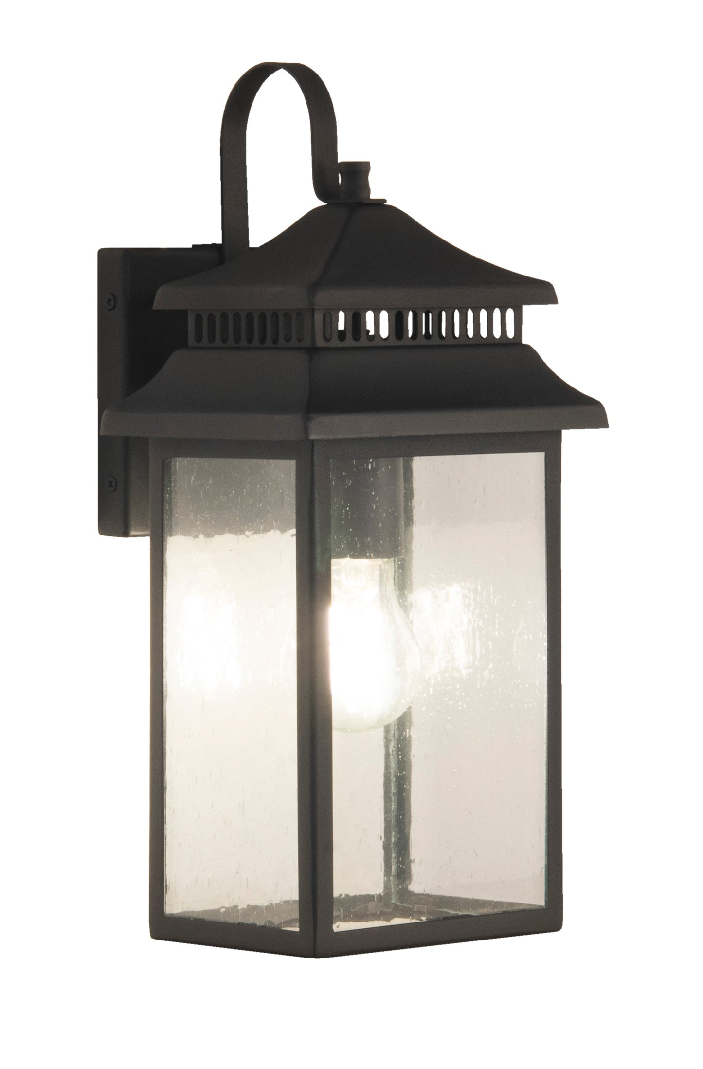 ZA3104-TB - Crossbend 1 Light 15" High Outdoor Wall Lantern - Textured Black
