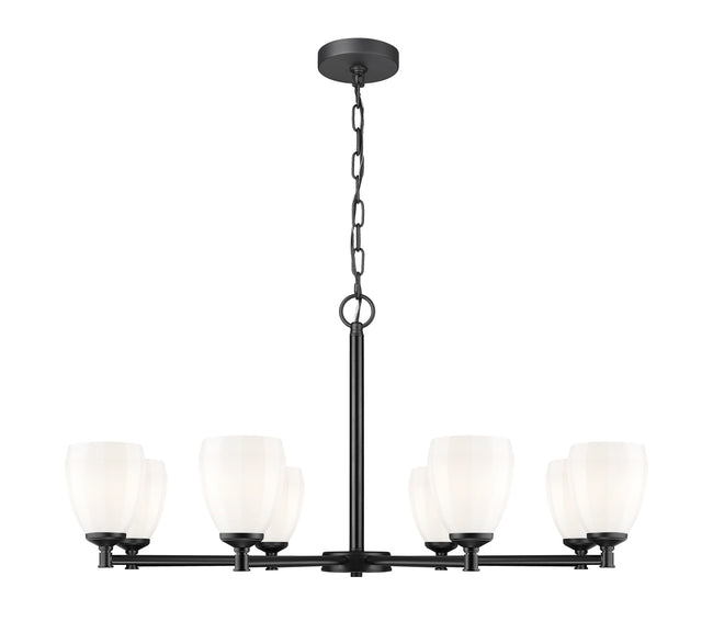 7004-8MB - Oren 8 Light 42" Chandelier - Matte Black