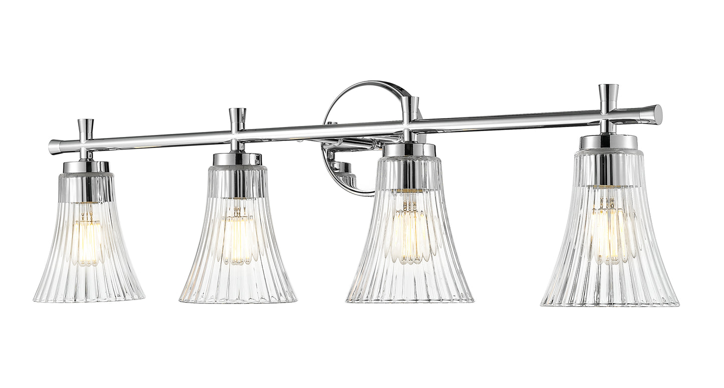 7519-4V-CH - Belle 4 Light 32" Vanity - Chrome