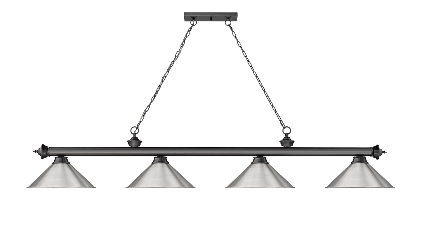 2306-4BP-BN15 - Cordon 4 Light 81" Billiard - Bronze Plate