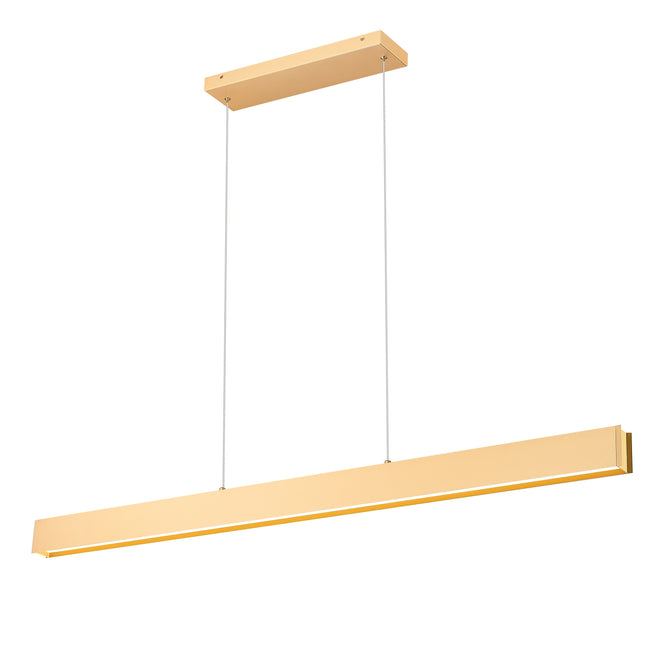 1016-55L-GLD-LED - Hudson 1 Light Linear 55" Chandelier - Gold