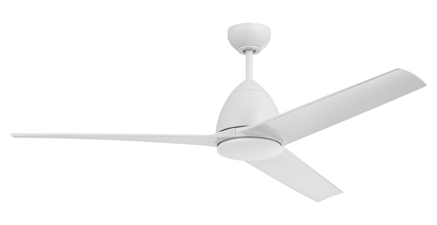NTO54W3 - Nitro 54" 3 Blade Indoor Outdoor Ceiling Fan with Light Kit - White