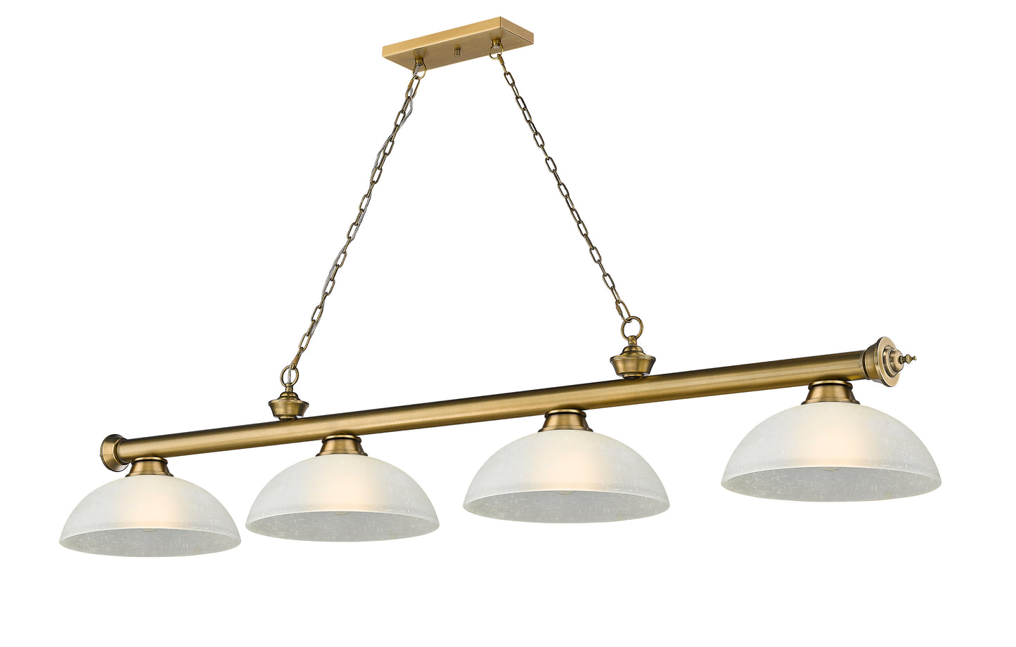 2306-4RB-DWL14 - Cordon 4 Light 81" Billiard - Rubbed Brass