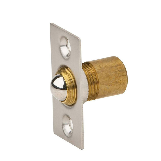 345B15 - Solid Brass Adjustable Ball Catch - Satin Nickel
