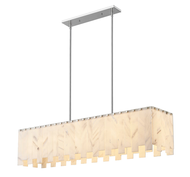 345-49L-PN - Viviana 7 Light Linear 49" Chandelier - Polished Nickel