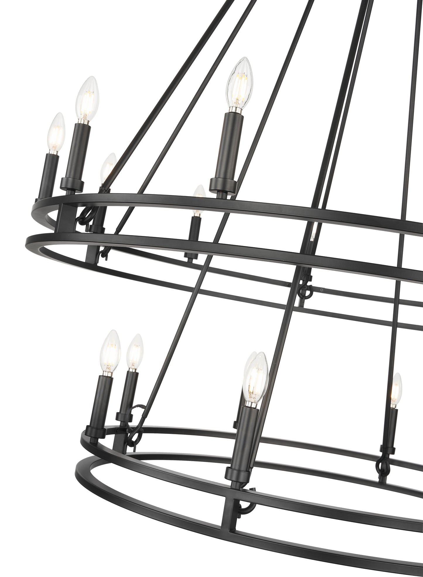 4005-20MB - Dennison 20 Light 48" Chandelier - Matte Black