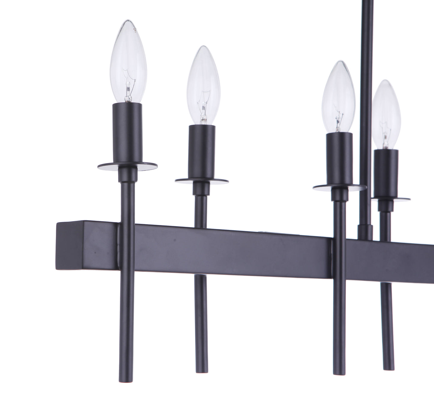 54378-FB - Larrson 8 Light 4.75" Wide Island Light - Flat Black