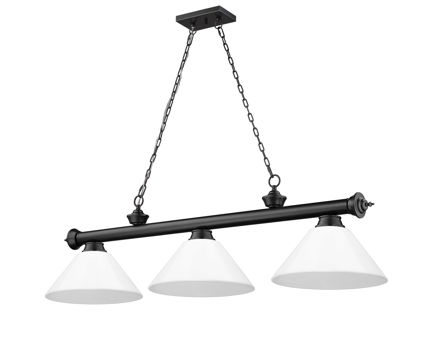 2306-3MB-PWH - Cordon 3 Light 57" Billiard - Matte Black