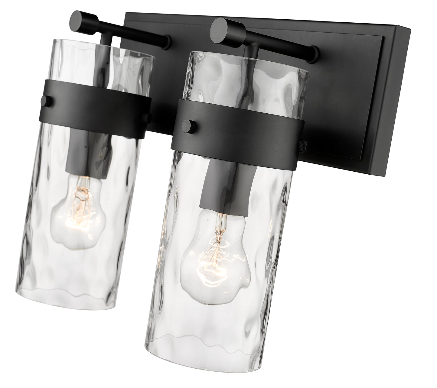 3035-2V-MB - Fontaine 2 Light 14" Vanity - Matte Black