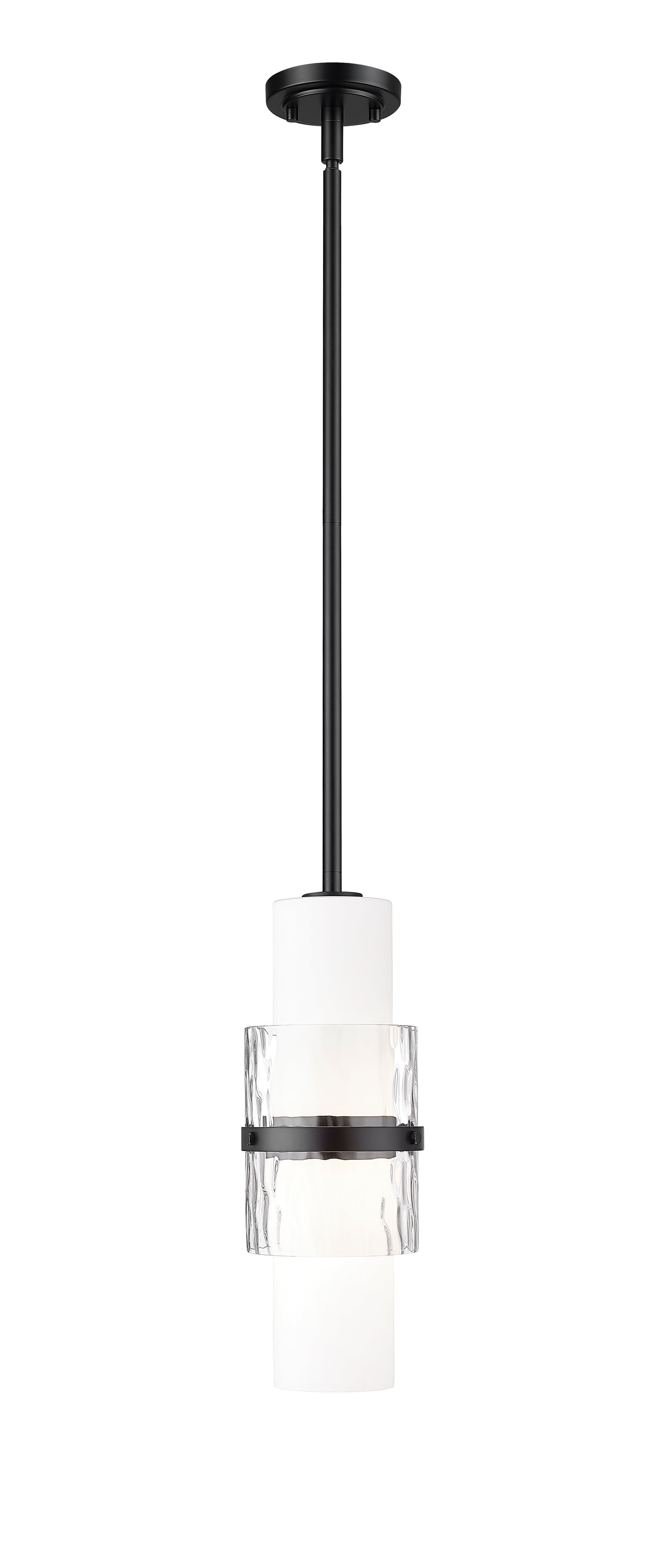 1946P-ROD-MB - Cayden 1 Light 6" Pendant - Matte Black