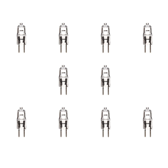 650050 - Dimmable Clear T3 Halogen GY6.35 Base Light Bulb - 50 Watt - 2900K - 10 Pack