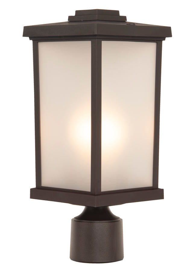 ZA2415-BZ - Resilience Lanterns 1 Light 15" High Post Mount - Bronze