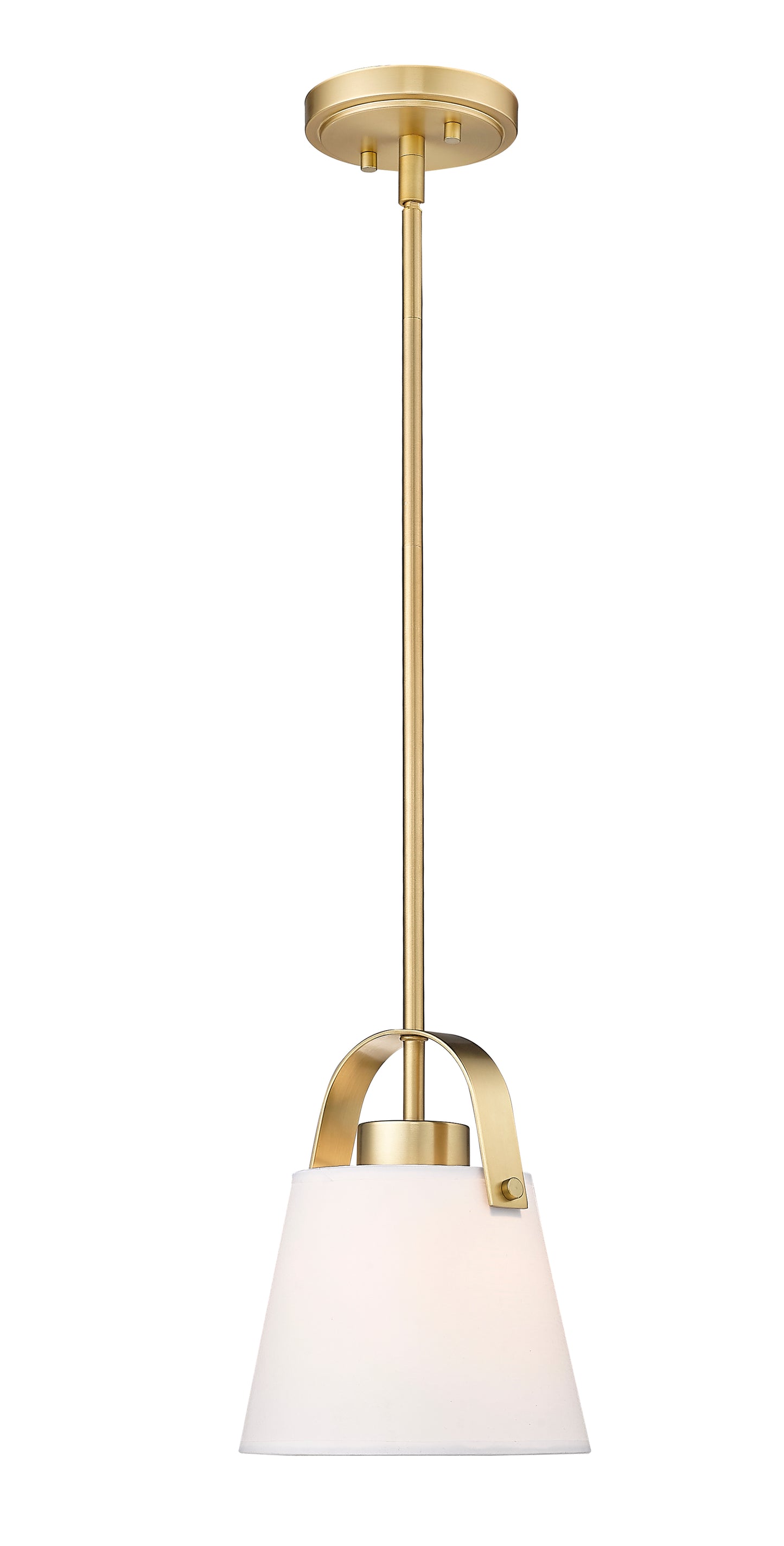 743P8-HBR - Z-Studio 1 Light 8" Pendant - Heritage Brass