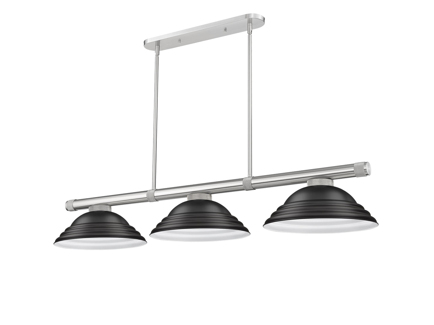 3050-3BN-SMB - Vanguard 3 Light 59" Billiard - Brushed Nickel
