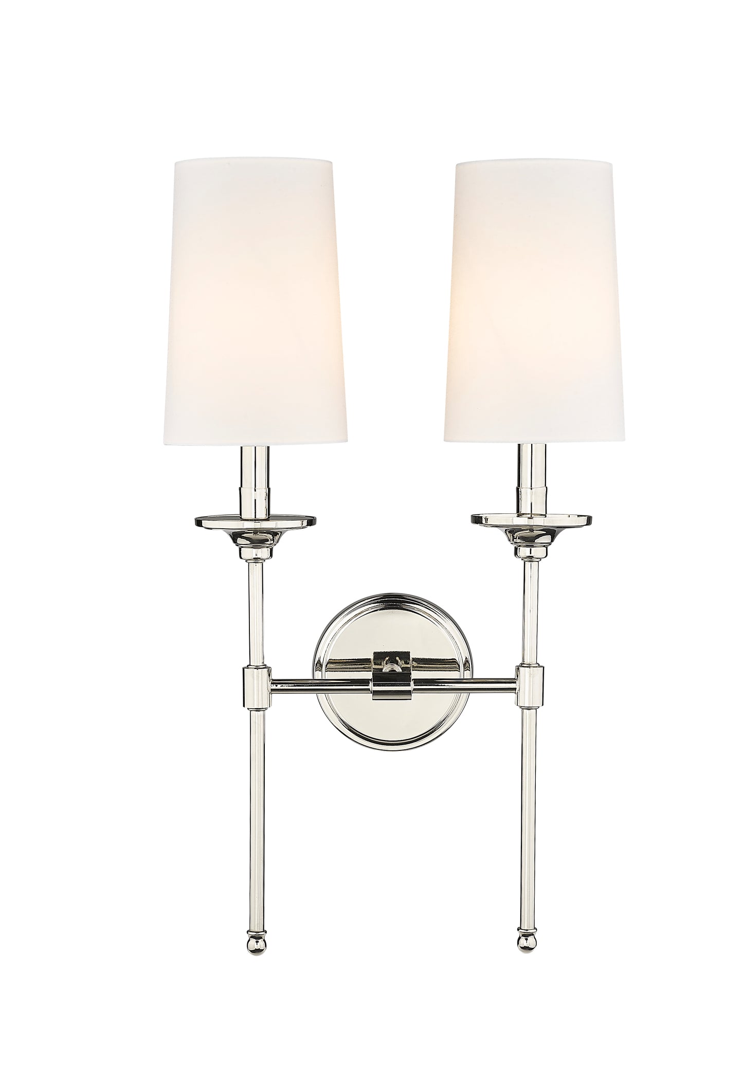 3033-2S-PN - Emily 2 Light Wall 24" Sconce - Polished Nickel