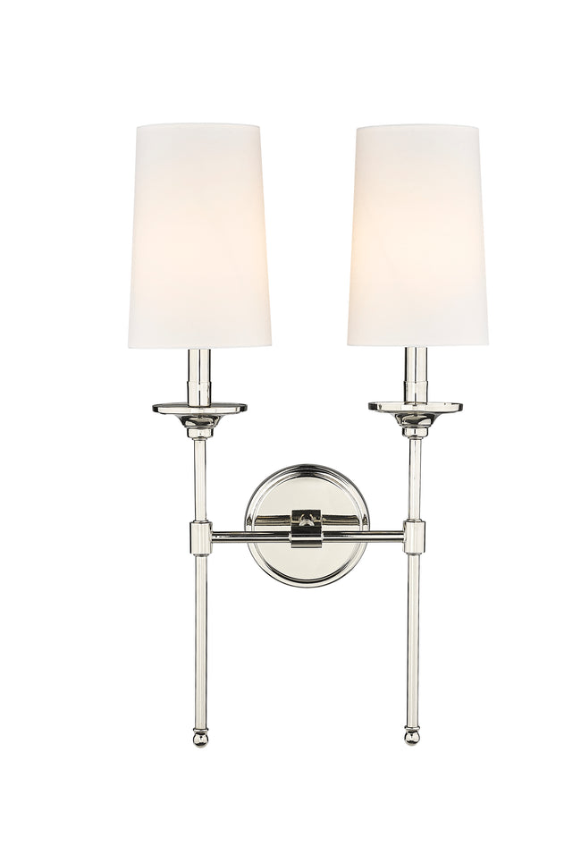 3033-2S-PN - Emily 2 Light Wall 24" Sconce - Polished Nickel