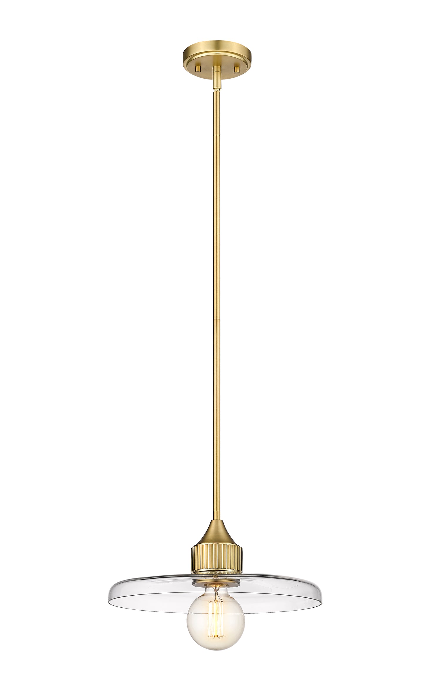 821P14-OBR - Paloma 1 Light 14" Pendant - Olde Brass