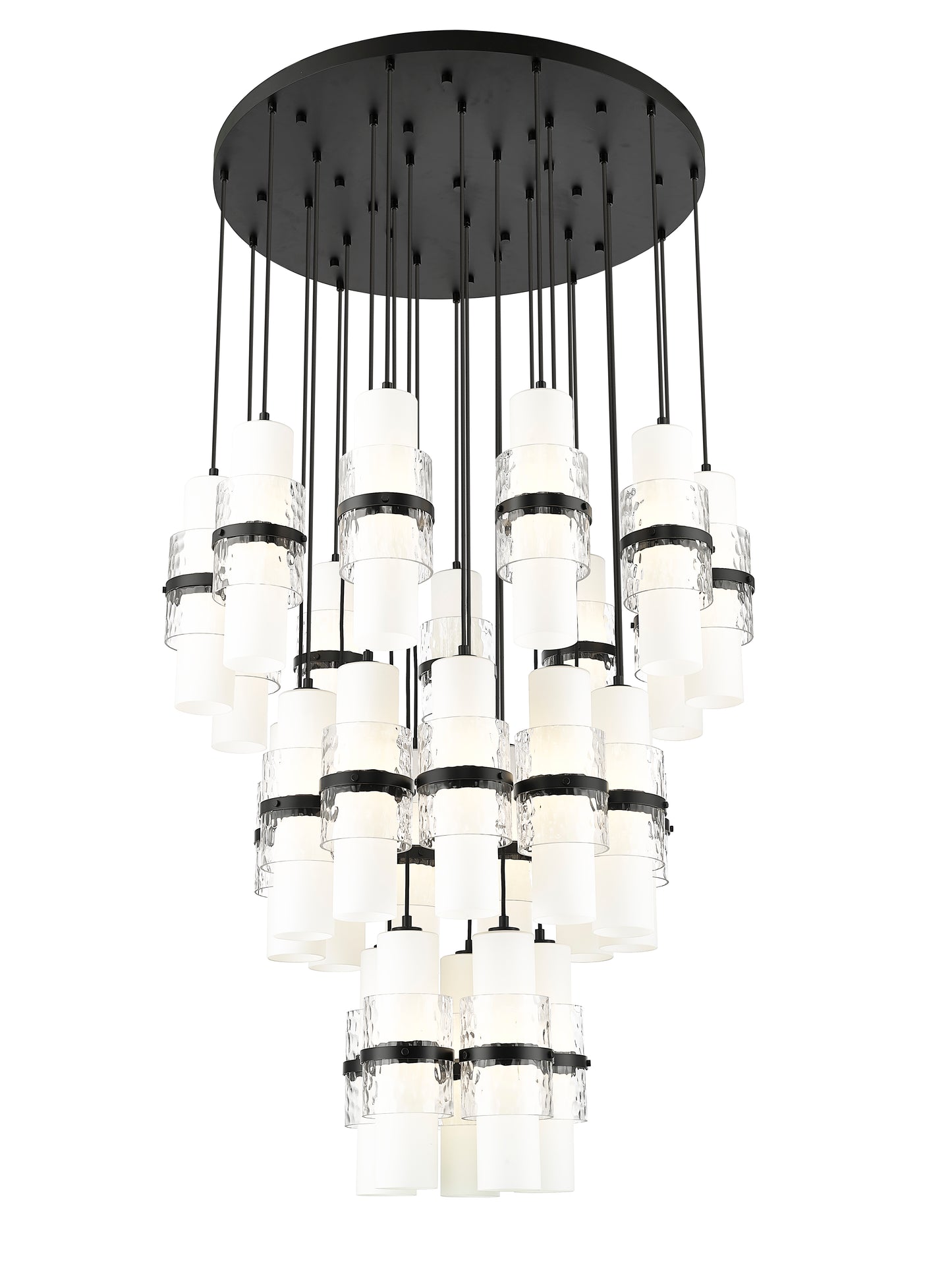 1946P-27R-MB - Cayden 27 Light 36" Chandelier - Matte Black