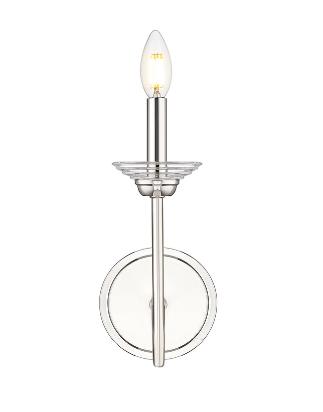 352-1S-PN - Allistair 1 Light Wall 12" Sconce - Polished Nickel