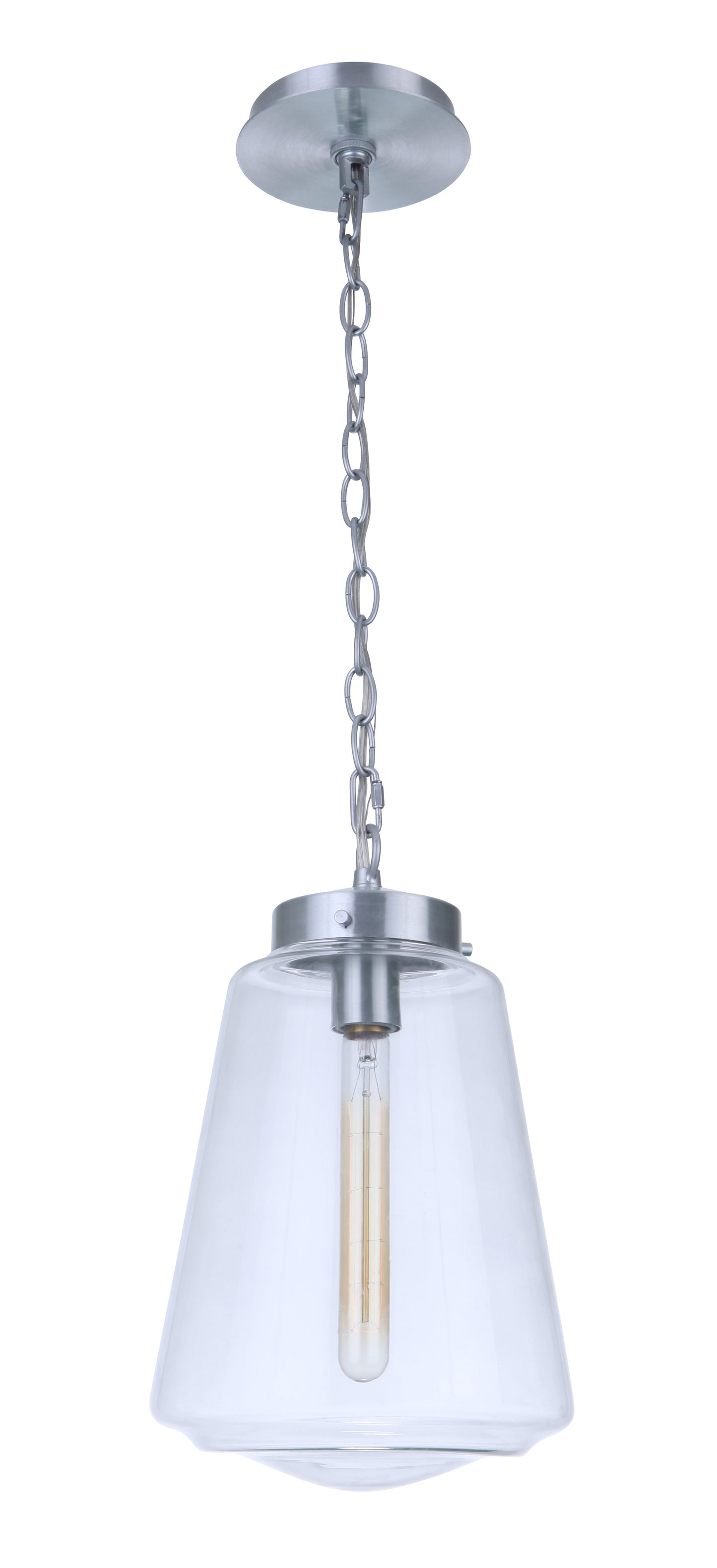 ZA3821-SA - Laclede 1 Light 9.3" Wide Outdoor Pendant - Satin Aluminum