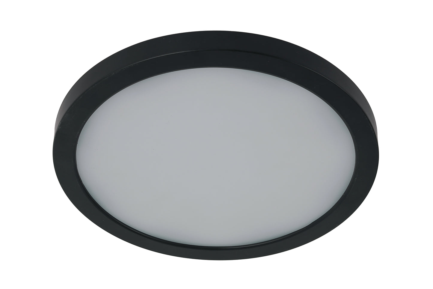 X9409-FB-LED-5CCT - Slim Line II 1 Light 9" Wide Flush Mount - Flat Black