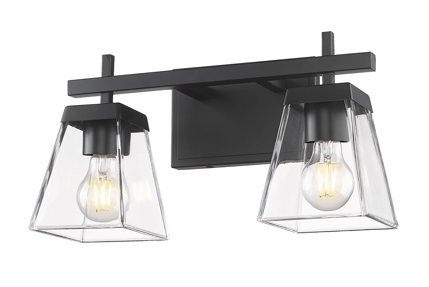 819-2V-MB - Lauren 2 Light 16" Vanity - Matte Black