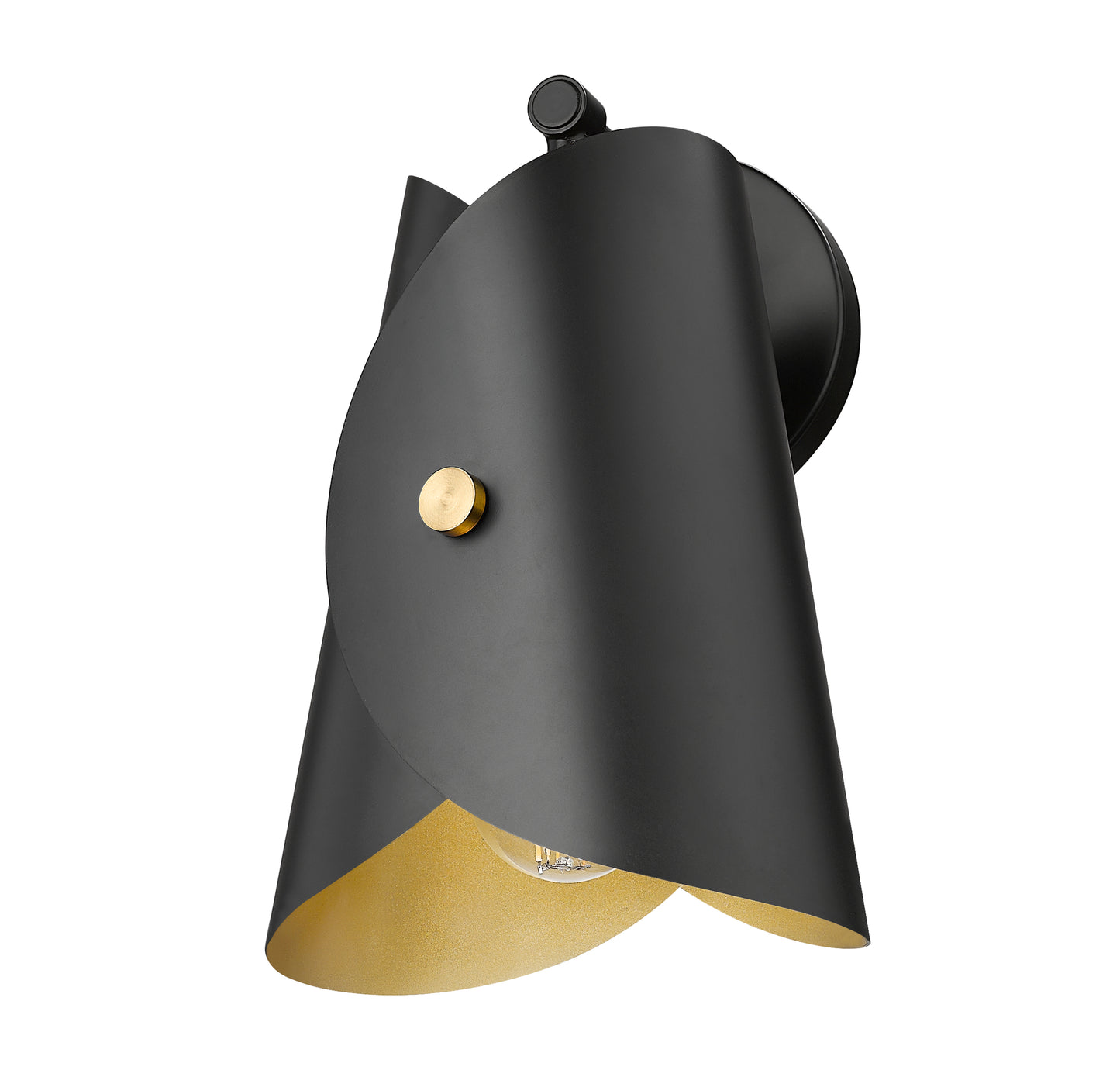 1951-1S-MB - Salone 1 Light Wall 12" Sconce - Matte Black