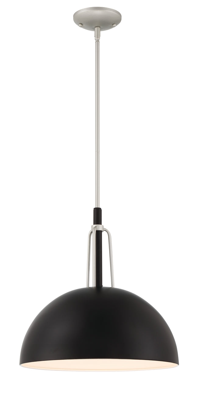 ZA4921-MNSA - Kahn 1 Light 16" Wide Outdoor Pendant - Midnight / Satin Aluminum