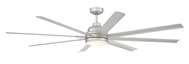RSH72PN8 - Rush 72 72" 8 Blade Indoor Outdoor Ceiling Fan with Light Kit - Painted Nickel