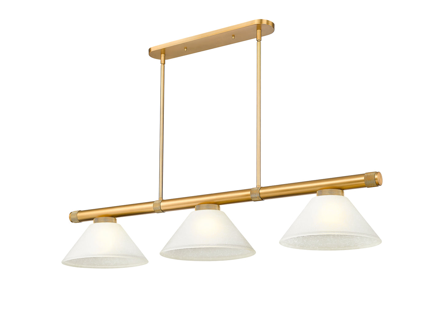 3050-3RB-AWL14 - Vanguard 3 Light 58" Billiard - Rubbed Brass