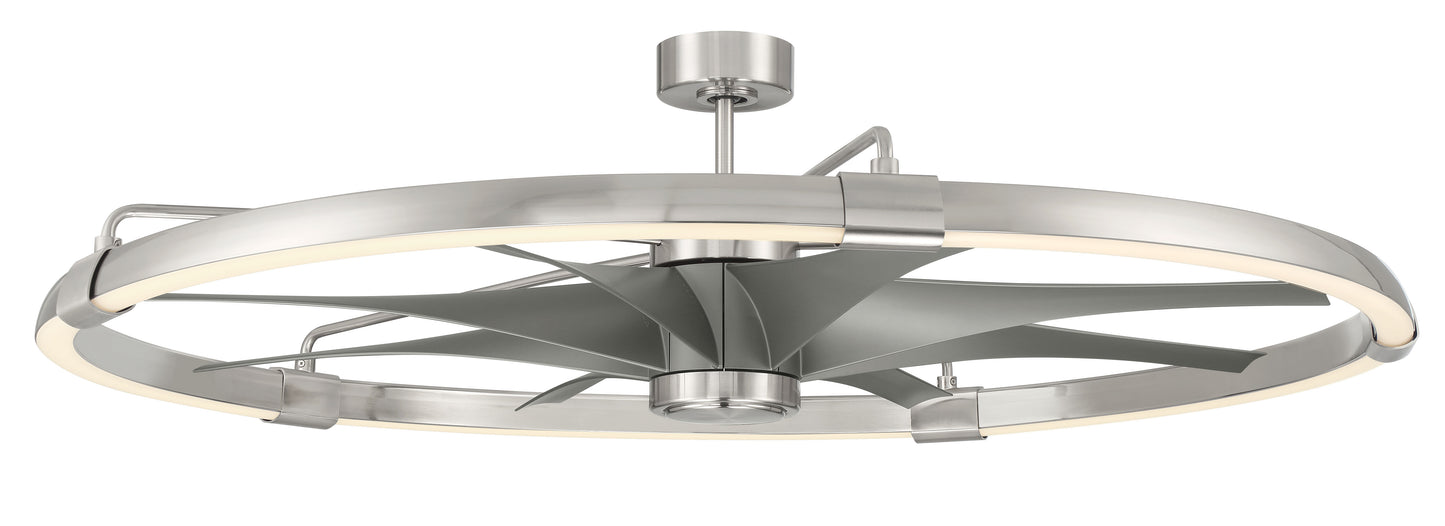 AXL57BNK8 - Axel 52" 8 Blade Indoor Outdoor Ceiling Fan with Light Kit - Brushed Nickel