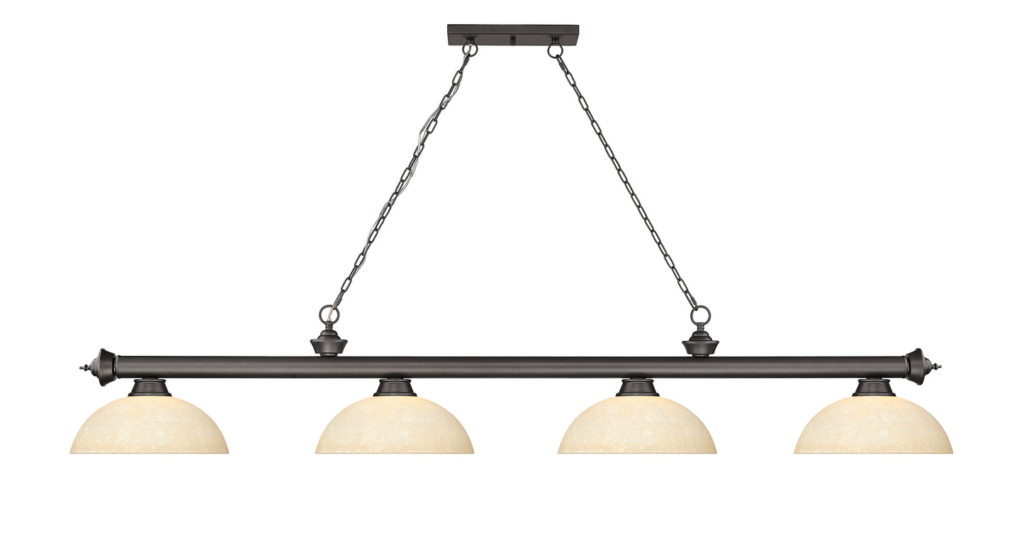 2306-4BRZ-DGM14 - Cordon 4 Light 81" Billiard - Bronze