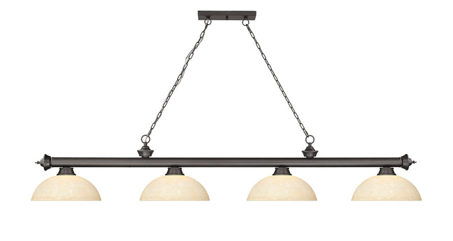 2306-4BRZ-DGM14 - Cordon 4 Light 81" Billiard - Bronze