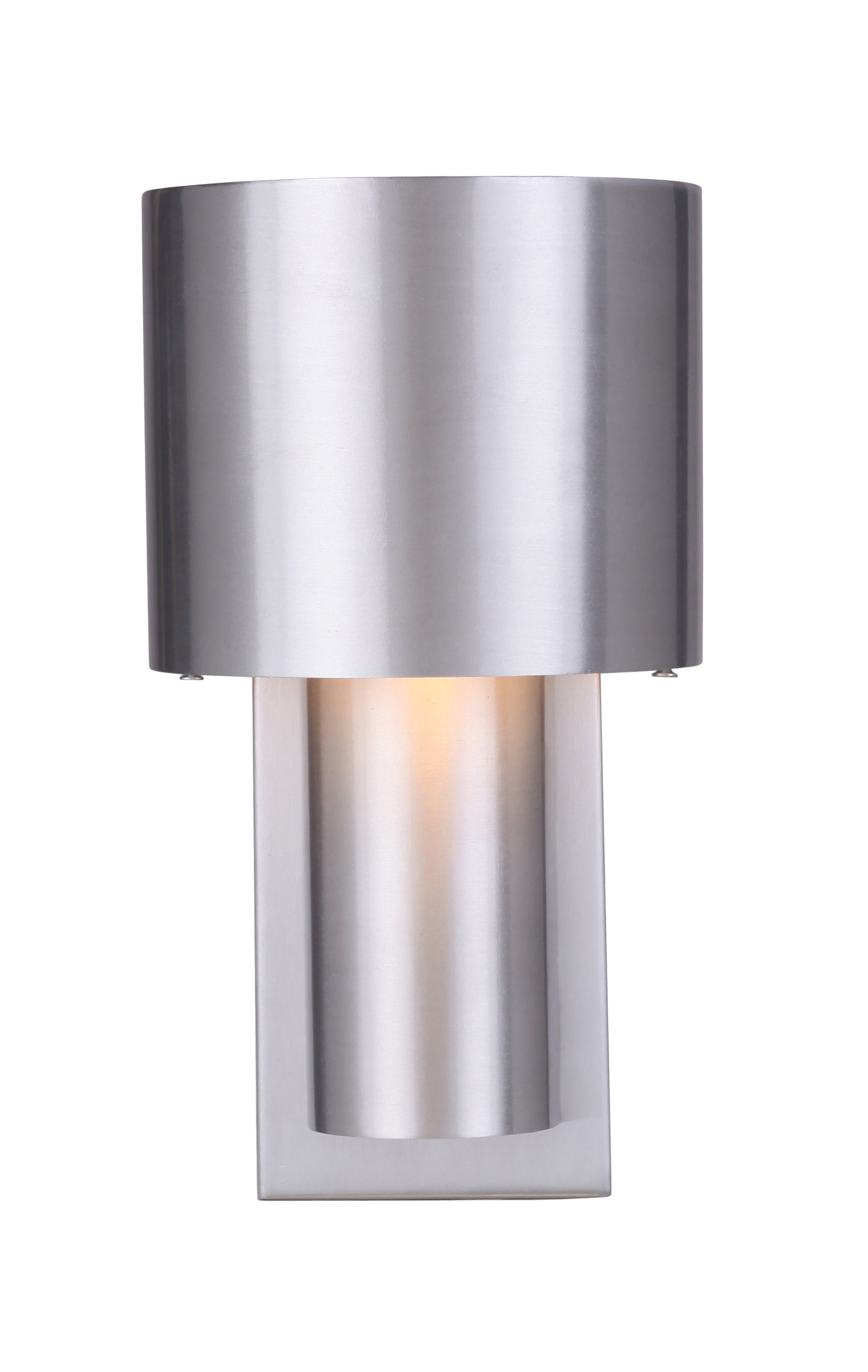 ZA5102-SA-LED - Midtown 1 Light 10.88" High Outdoor Pocket Lantern - Satin Aluminum