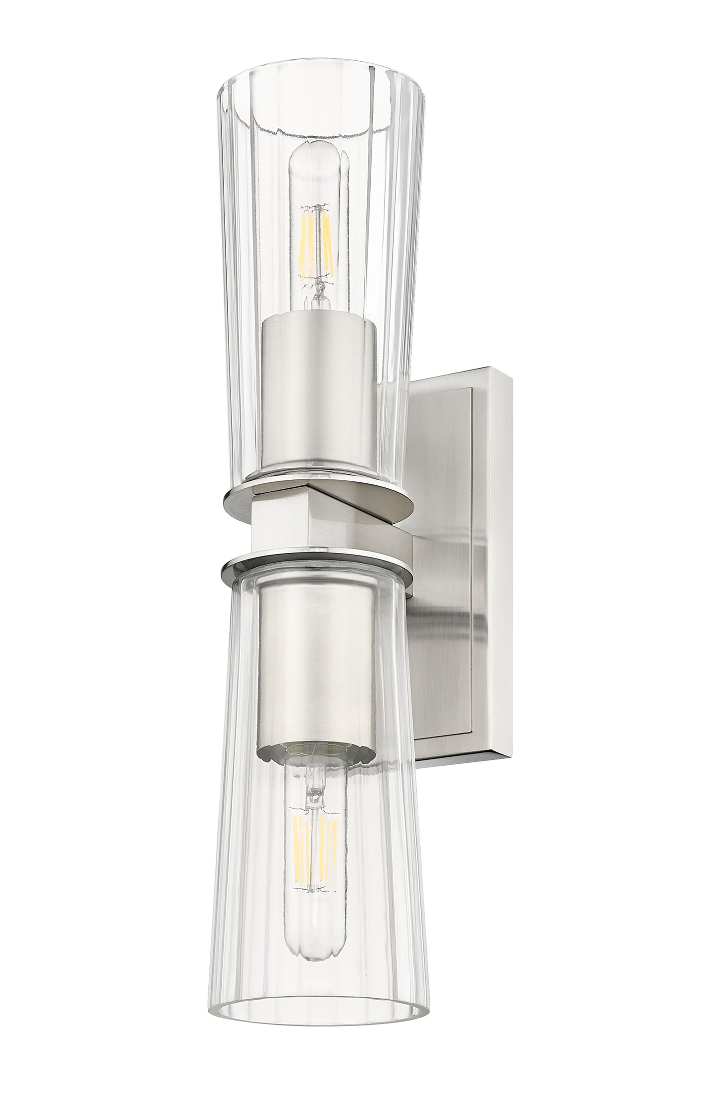 826-2S-BN - Titus 2 Light Wall 18" Sconce - Brushed Nickel
