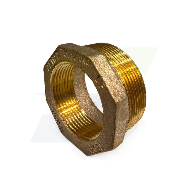 2" x 1-1/2" Lead Free Brass Reducing Hex Bushing