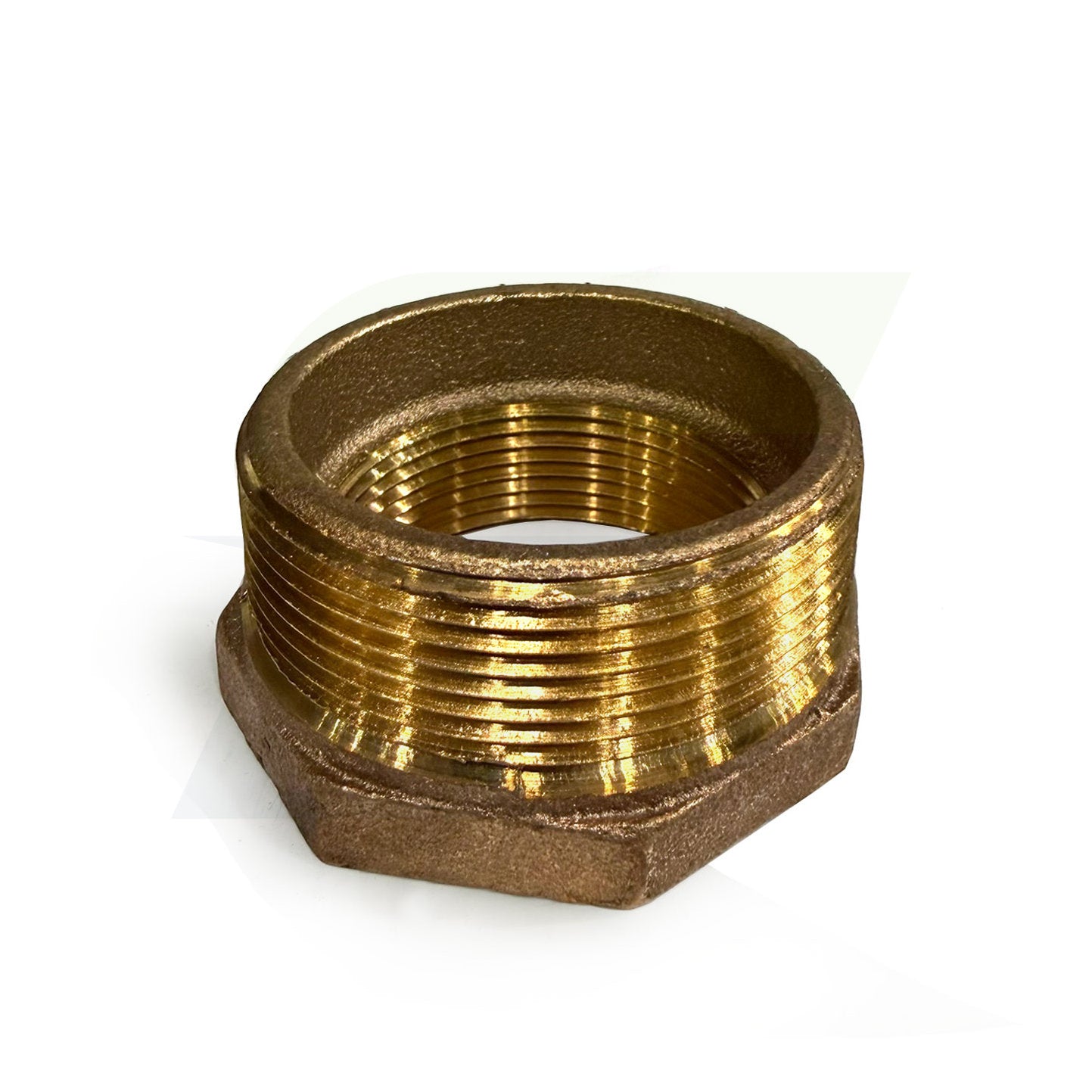 2" x 1-1/2" Lead Free Brass Reducing Hex Bushing