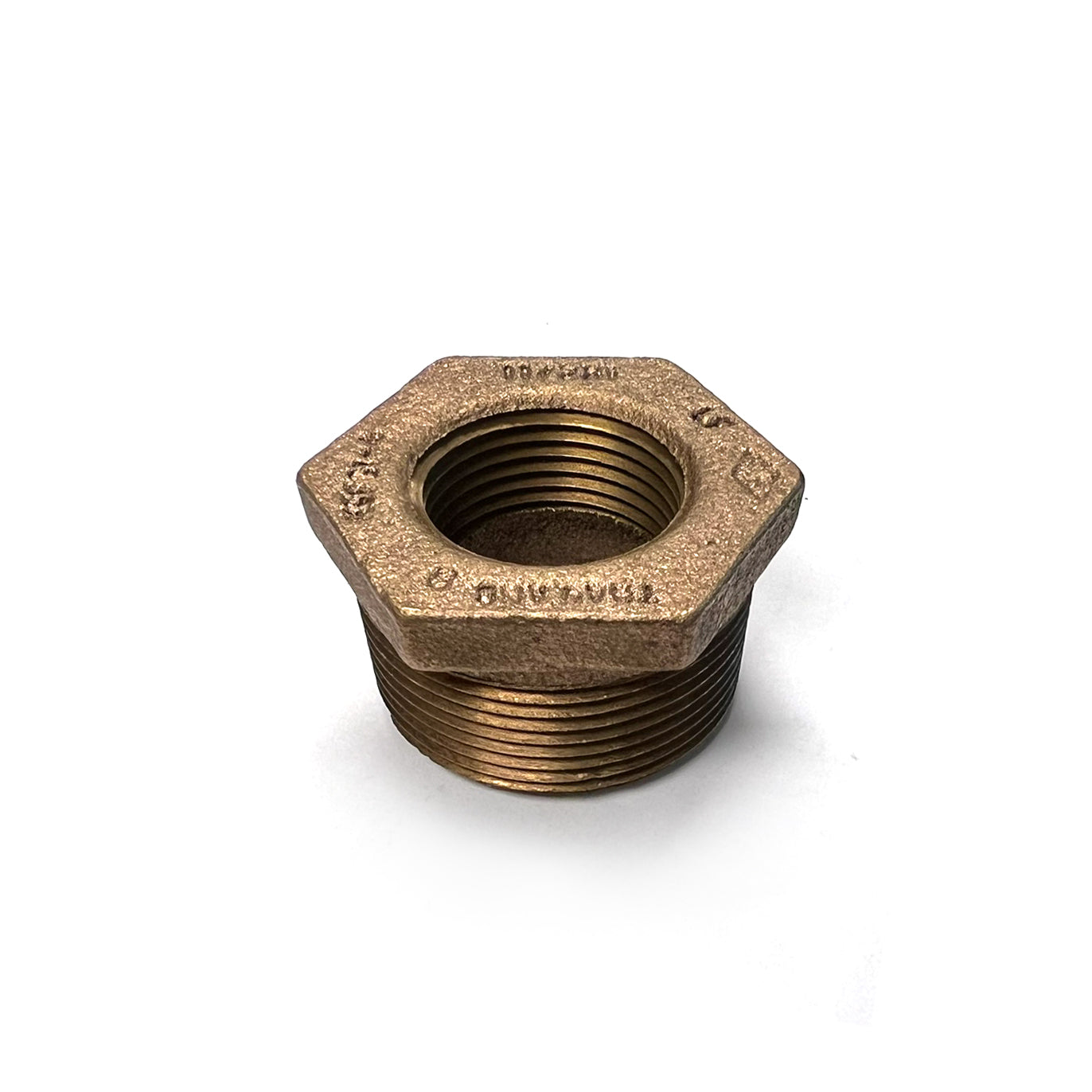 3/8" x 1/8" Lead Free Brass Reducing Hex Bushing