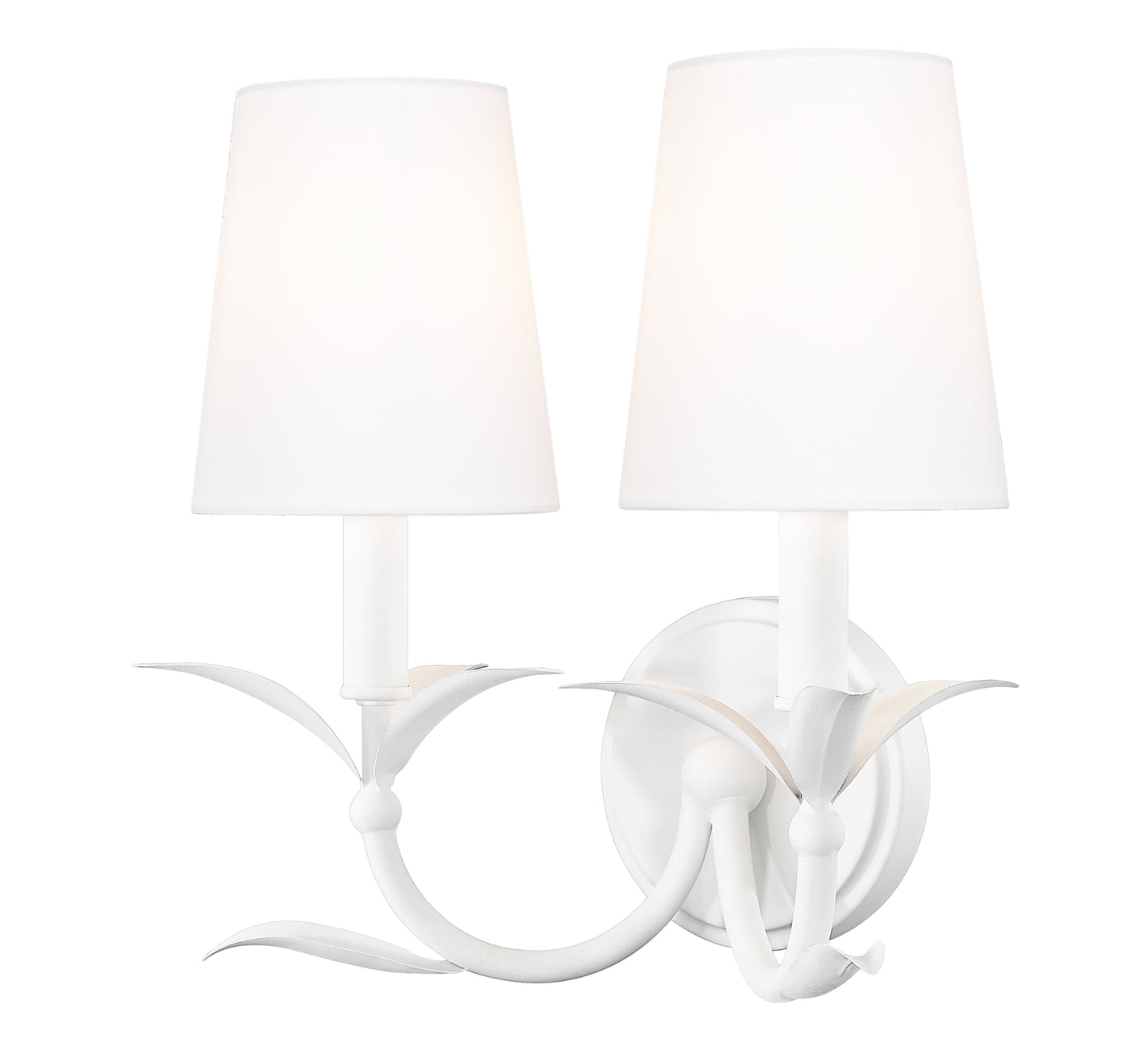 830-2S-TXWH - Aslin 2 Light Wall 12" Sconce - Textured White