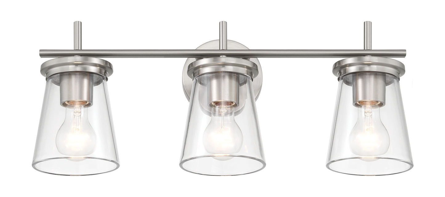 60403-BNK - Connell 3 Light 22" Wide Vanity Light - Brushed Nickel