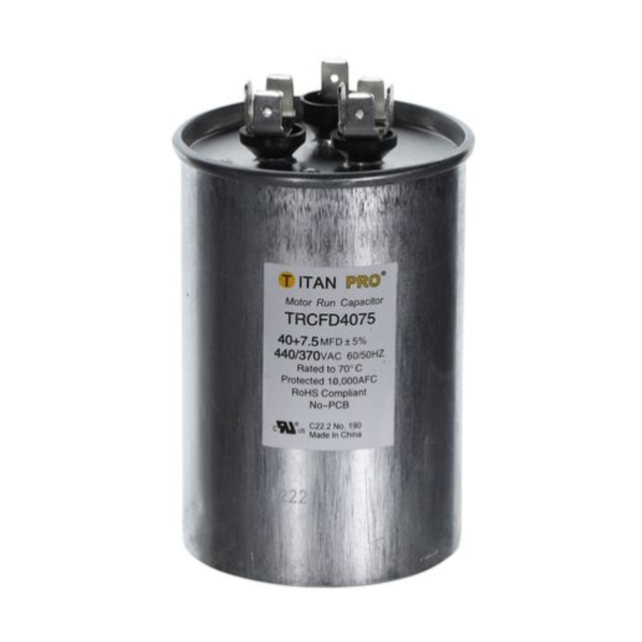 TRCFD4075 - TITAN PRO CAPACITOR 40+7.5 MFD 440/370V ROUND