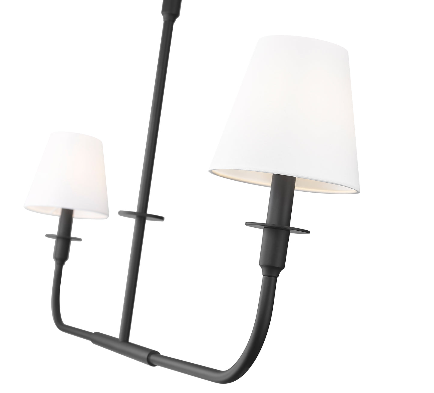 3049-42L-MB - Tova 2 Light Linear 46" Chandelier - Matte Black