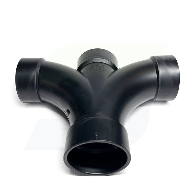 I277600 - 5835B 3" HUB Double Fixture Tee ABS