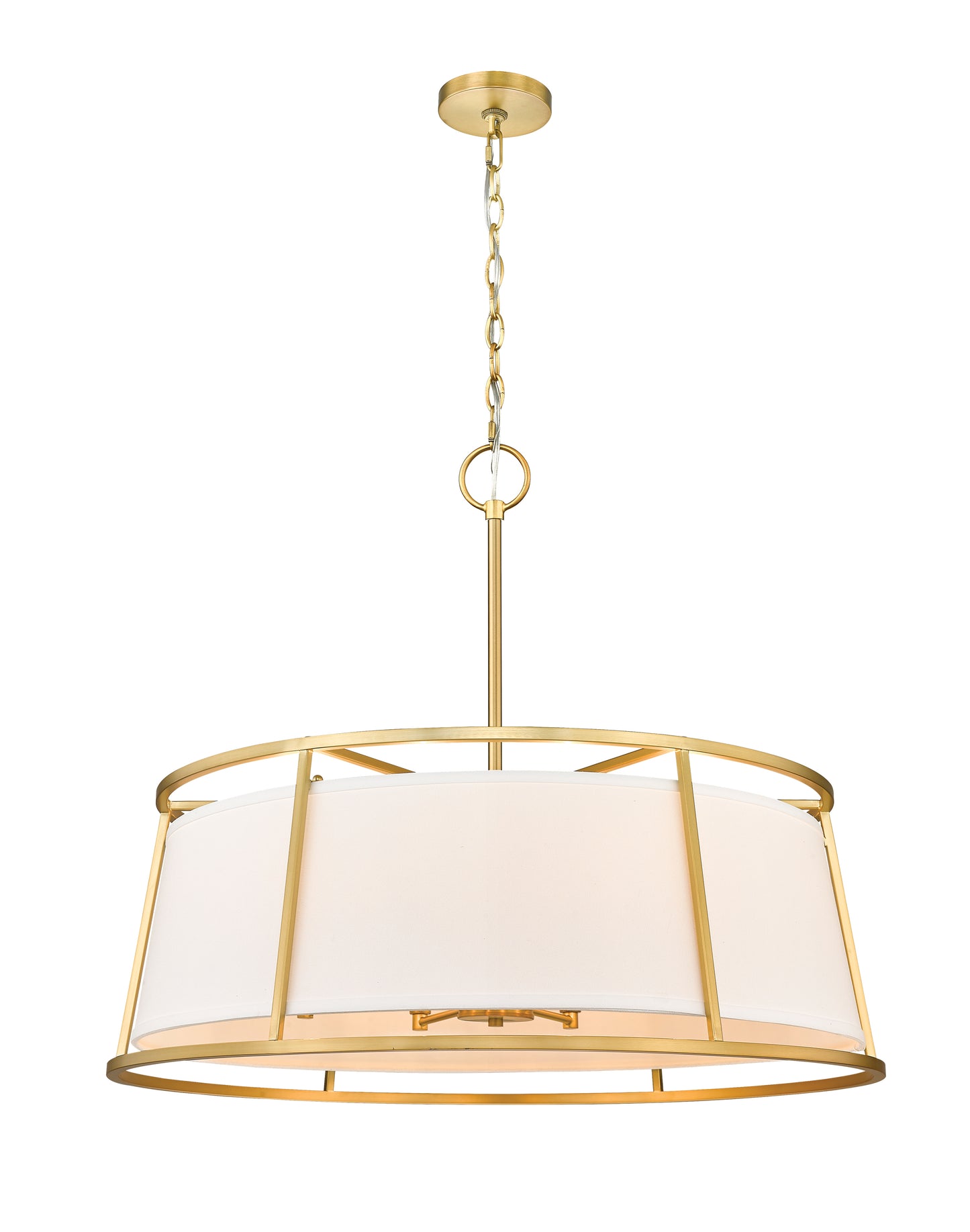 1935-32RB - Lenyx Pendant 8 Light 32" Chandelier - Rubbed Brass