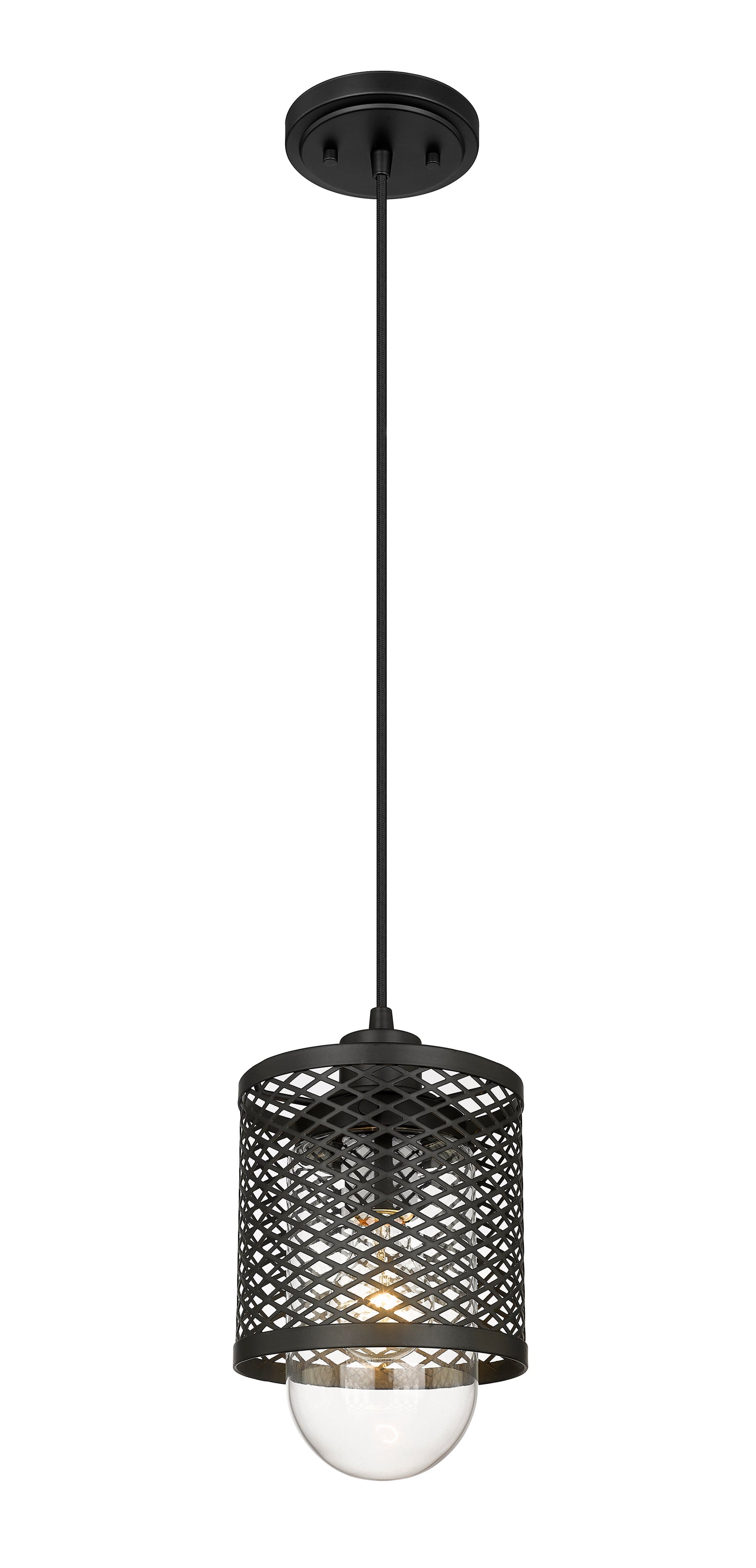 3037MP-MB - Kipton 1 Light 6" Pendant - Matte Black